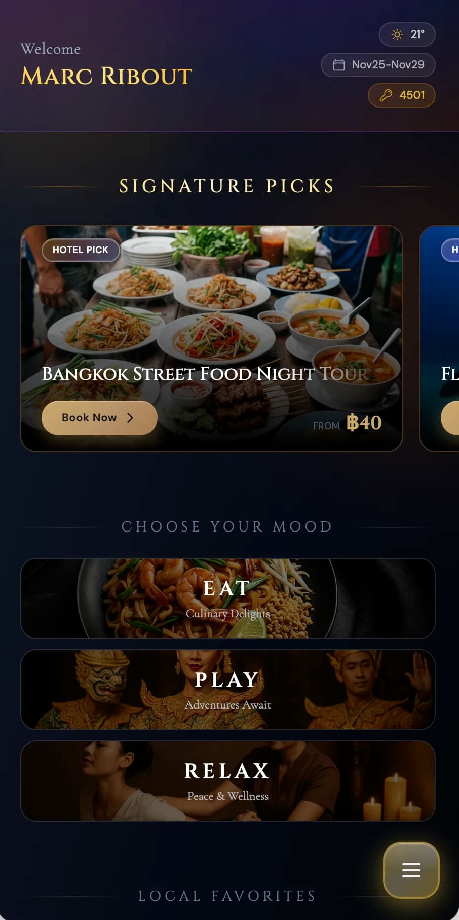 AI Recommendation Interface