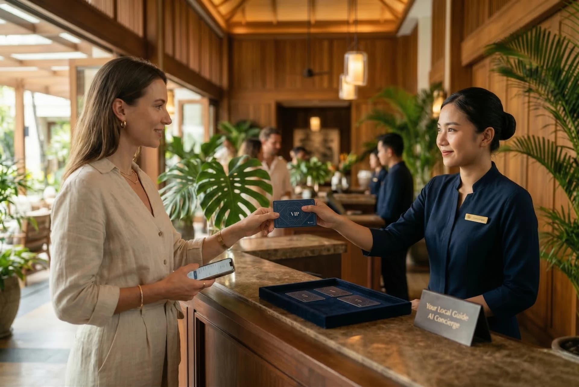 PrivéTag AI concierge delivering hotel staff local expertise to every guest via NFC